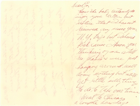 Ted Williams Handwritten Letter To Evelyn Turner With Envelope (Beckett)